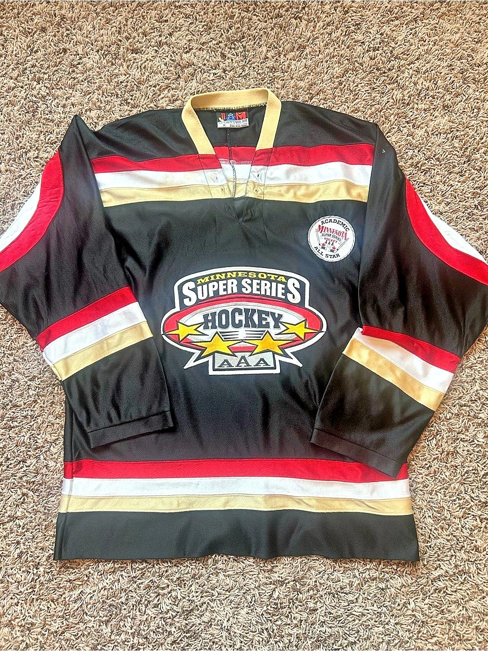 Sportswear Minnesota Super Series Hockey All Star Hockey Jersey Black Red M